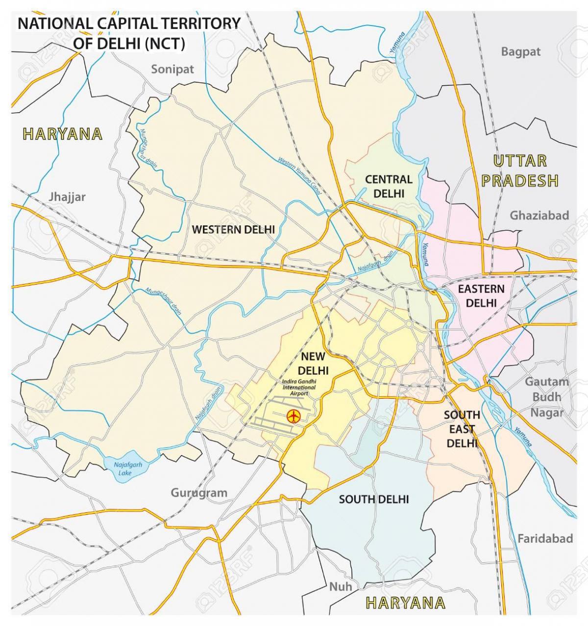 Mappa degli aeroporti di Nuova Delhi
