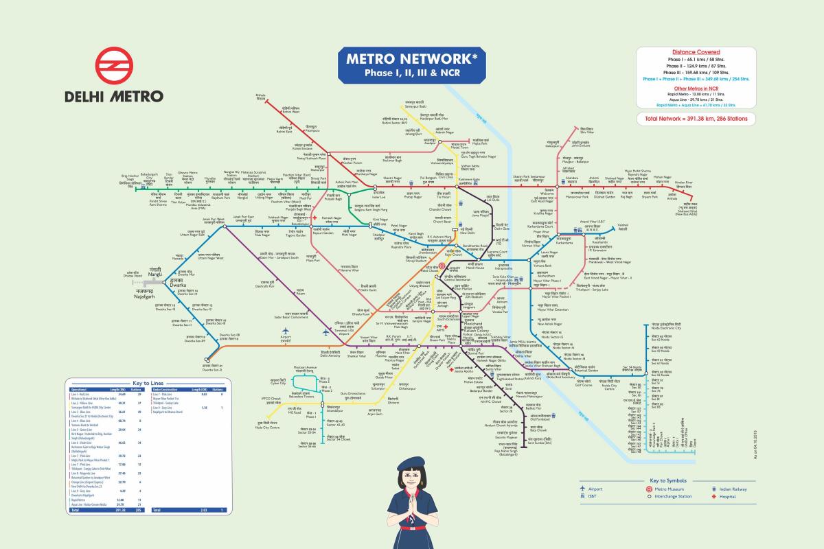 Mappa delle stazioni della metropolitana di Nuova Delhi